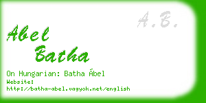 abel batha business card